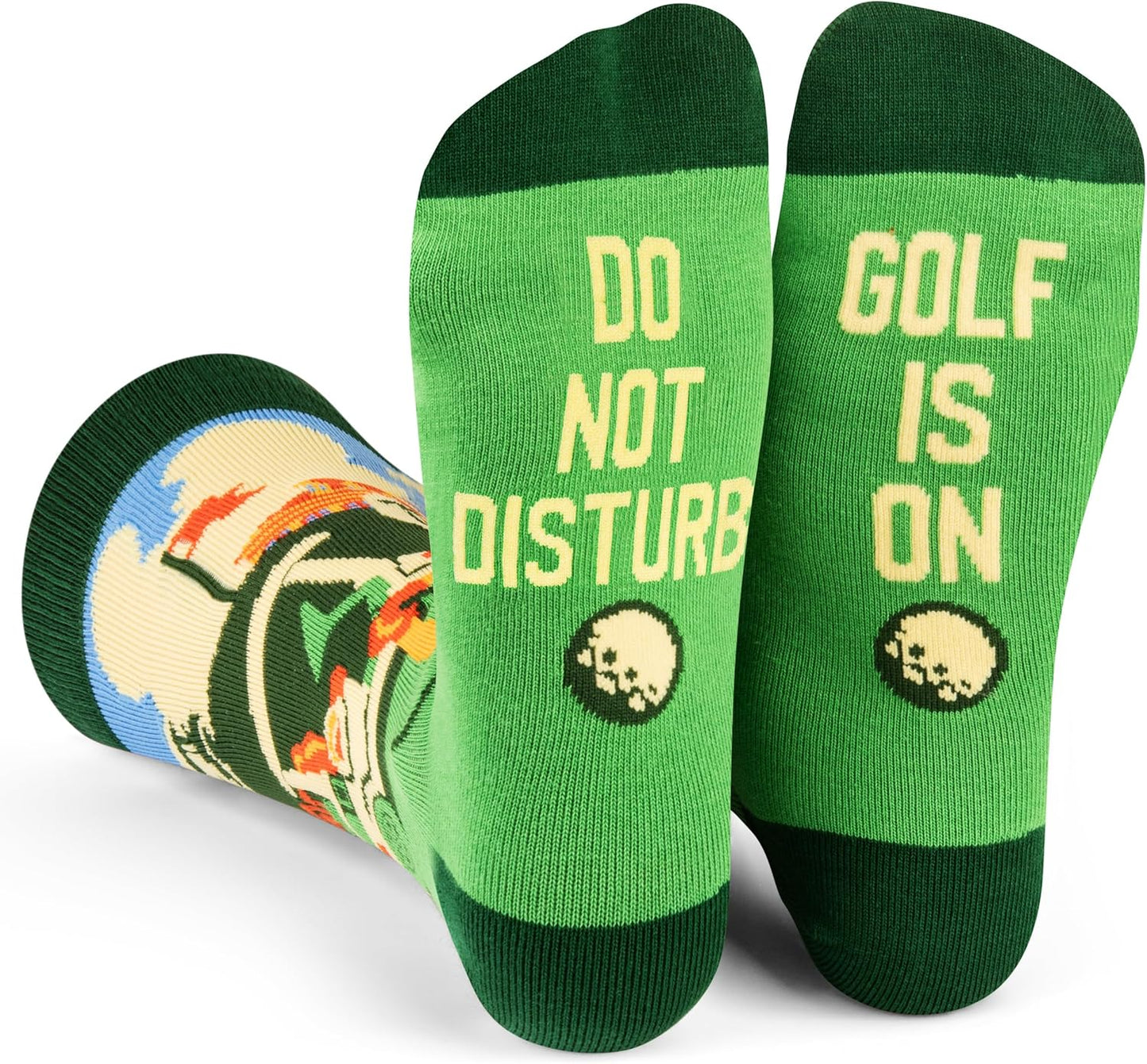 Lavley Funny Golf Socks - Fun gift for golfers - Unisex one size fits most - Great for birthdays or stocking stuffers