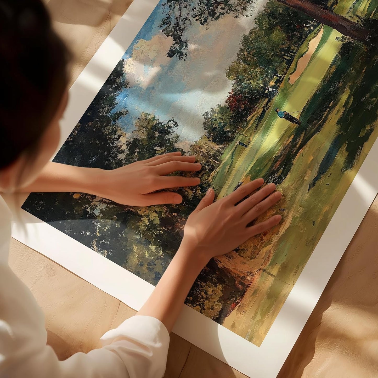 Vintage Golf Course Premium Giclee Fine Art Prints - Antique Style Golf Course Painting Posters, Golf Wall Art, Aesthetic Golfing Poster for Home Office Decor, Ready to Frame