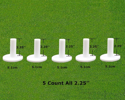 FINGER TEN Golf Rubber Tees Driving Range Value 5 Pack, Mixed Size or 5 Same Size for Practice Mat