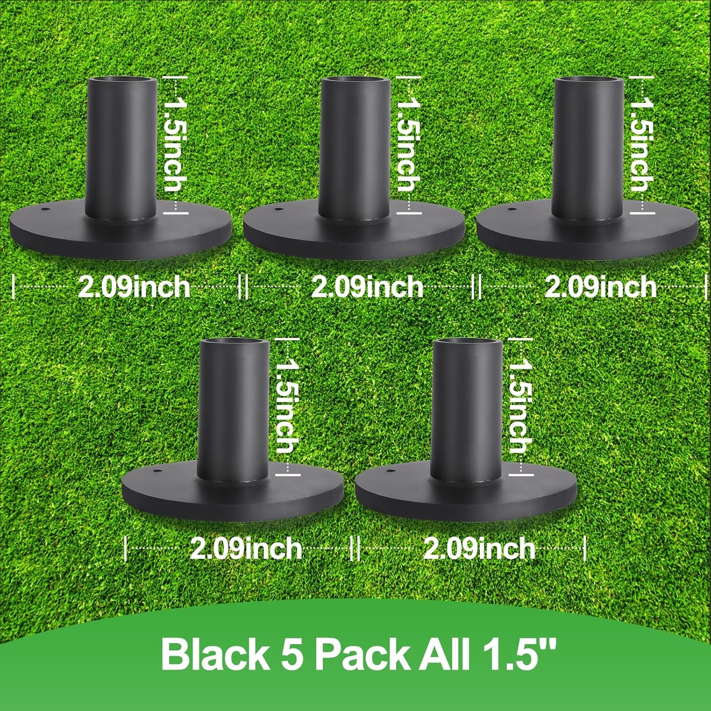 Rubber Golf Tees for Mats Adjustable Height Golf Simulator Tees, Indoor Outdoor Practice, Non-Slip Golf Mat Tees with Holder, Compatible with Driving Range & Golf Simulators