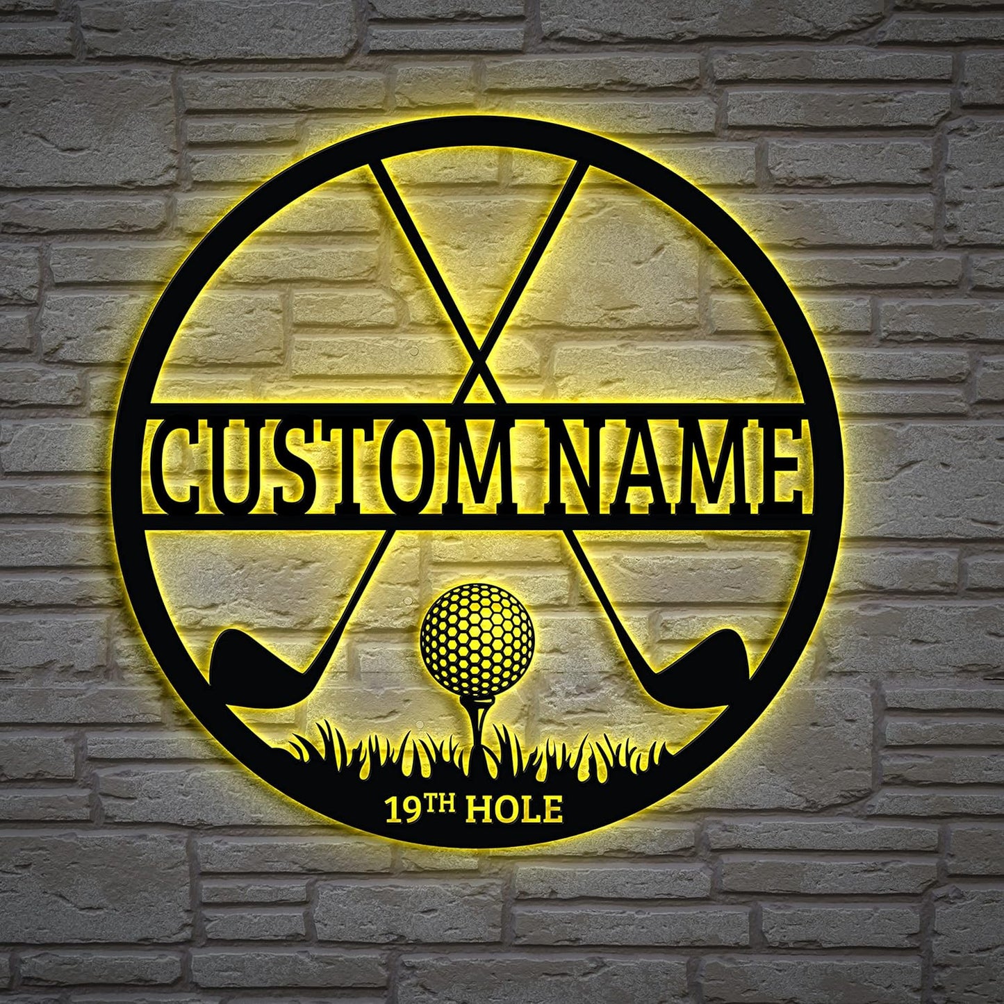 Personalized 19th Hole Custom Golf Metal Sign, Funny Man Cave Sign for Golfers, Custom Metal Pub Wall Art Decorative Accent, Home Decor Sign for Man Cave Bar, Home Decor, Gift For Dad, Son, Sports Lovers, Christmas Gift