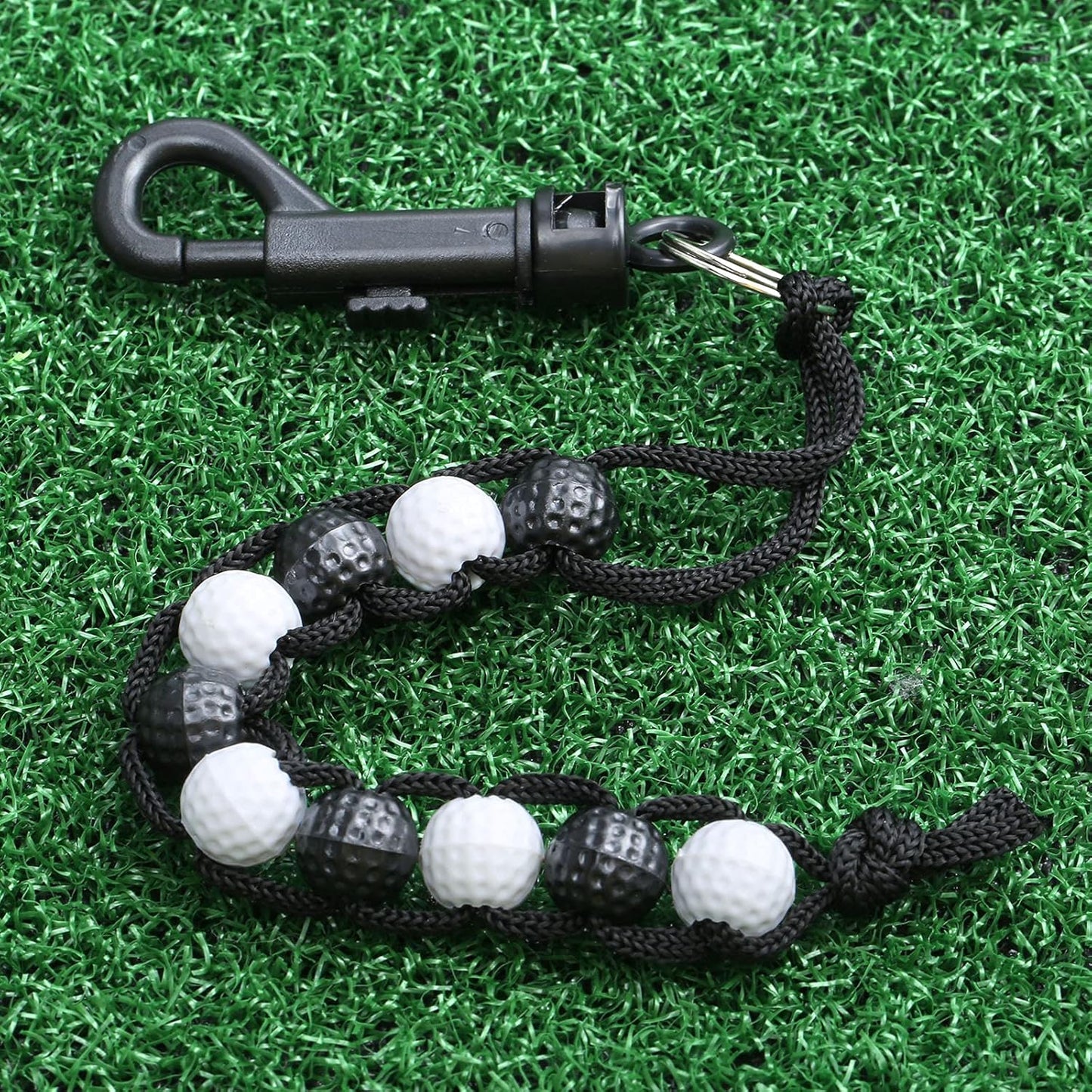 MUXSAM 1 Piece Golf Beads Score Counter with Clip, Golf Stroke Score Count Keeper Putting Score Counter for Referee Caddy Golfer