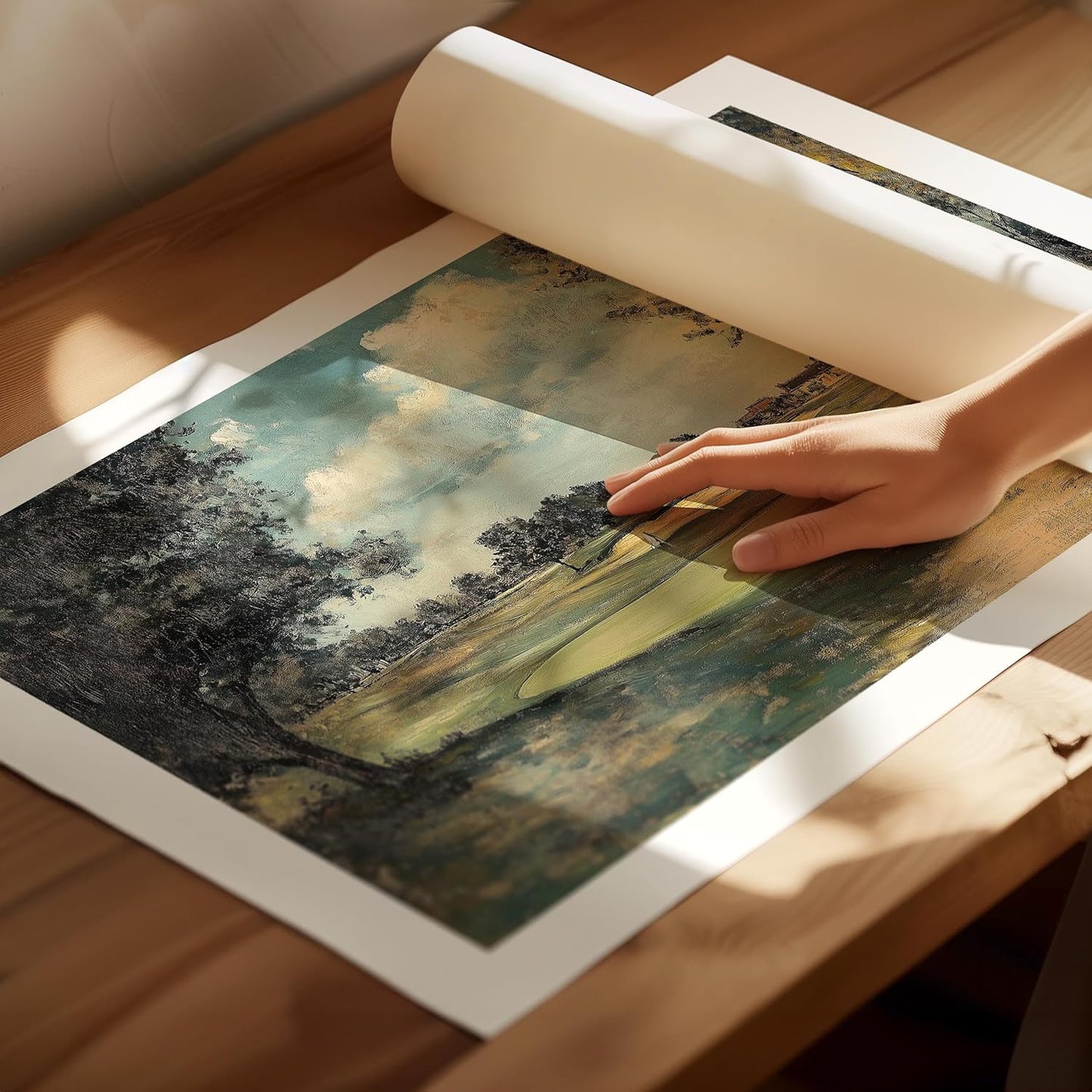 Vintage Golf Course Premium Giclee Fine Art Prints - Antique Style Golf Course Painting Posters, Golf Wall Art, Aesthetic Golfing Poster for Home Office Decor, Ready to Frame