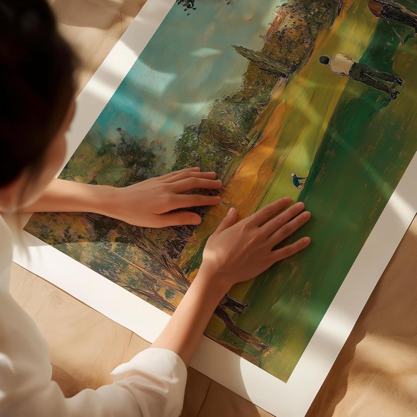 Vintage Golf Course Premium Giclee Fine Art Prints - Antique Style Golf Course Painting Posters, Golf Wall Art, Aesthetic Golfing Poster for Home Office Decor, Ready to Frame