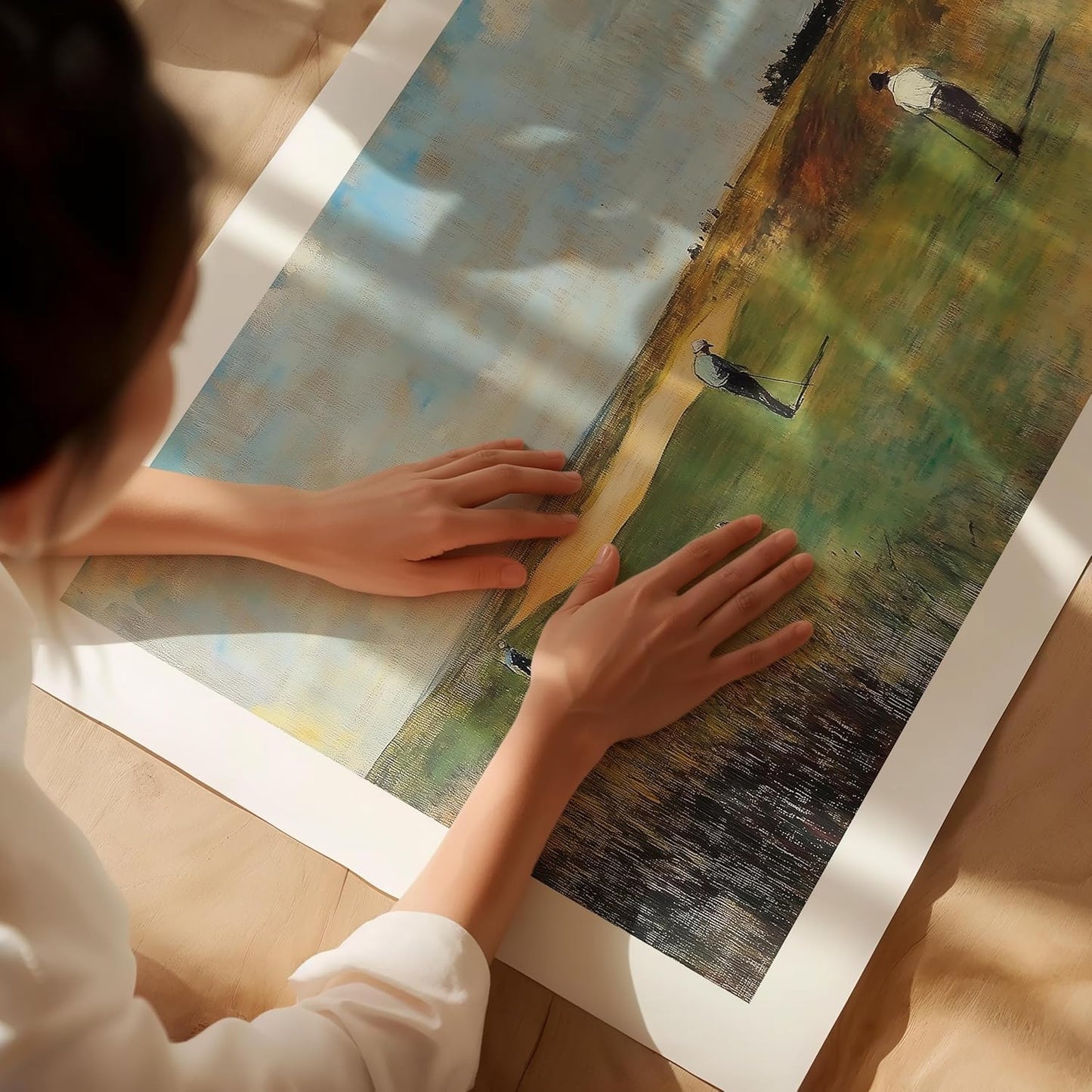 Vintage Golf Course Premium Giclee Fine Art Prints - Antique Style Golf Course Painting Posters, Golf Wall Art, Aesthetic Golfing Poster for Home Office Decor, Ready to Frame