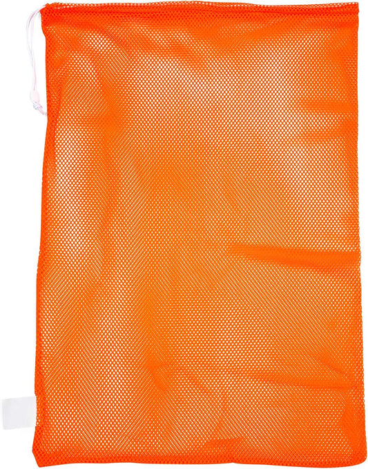 Champion Sports Mesh Equipment Bag – Heavy-Duty Nylon Drawstring Bag with Lock & ID Tag, Breathable Storage Sack for Balls, Swim Gear, Laundry & Toys, Multiple Sizes & Colors