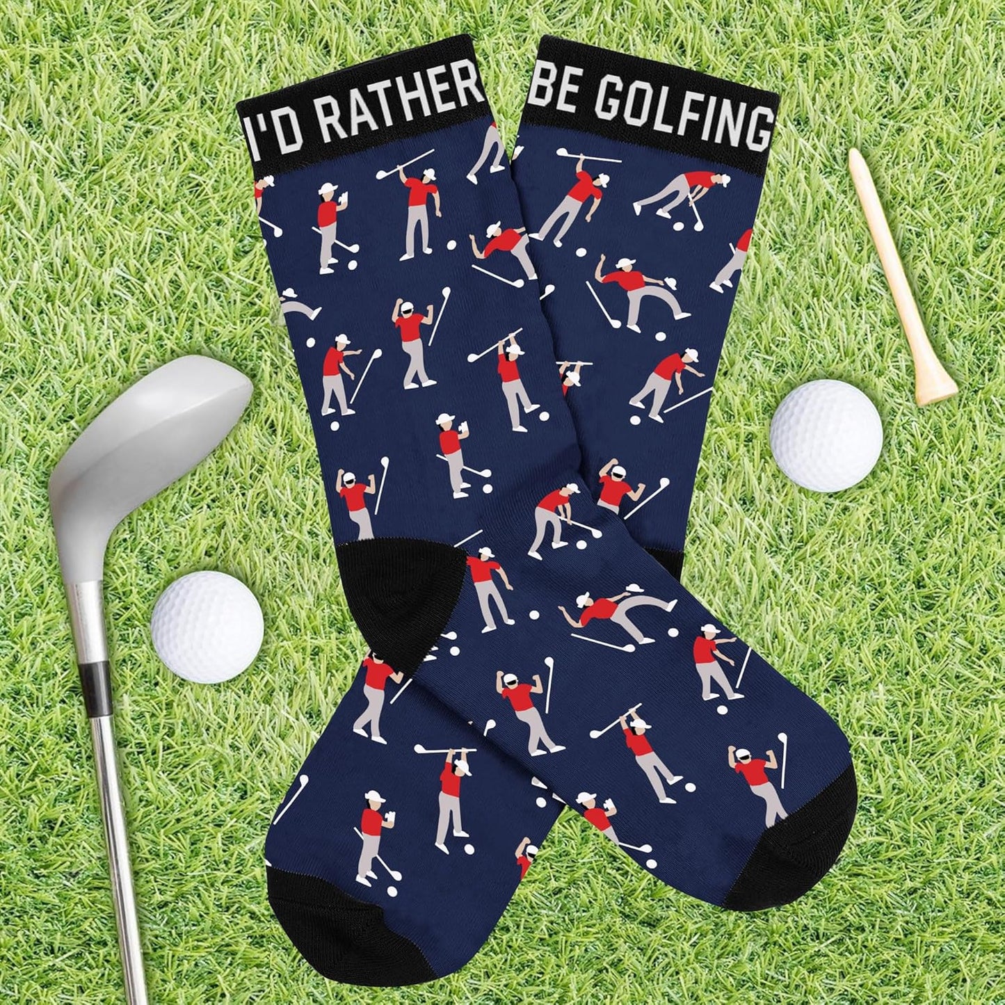 VICRAZY Golf Gifts for Men, Women - Golf Accessories, Golf Socks for Dad, Mom - Funny gift, Christmas Gifts, Stocking Stuffer