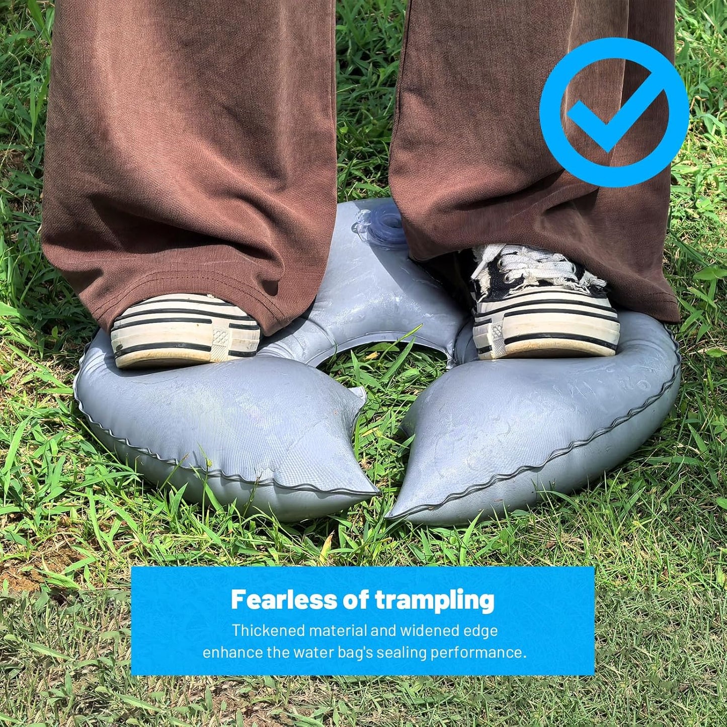 1 Pack 18" Water Bags for Feather Flag Base, Upgraded Thickened PVC Material, Openable Water Weight Bag for Feather Flag Stand Beach Umbrella and Photography Stand, 20 lbs Each