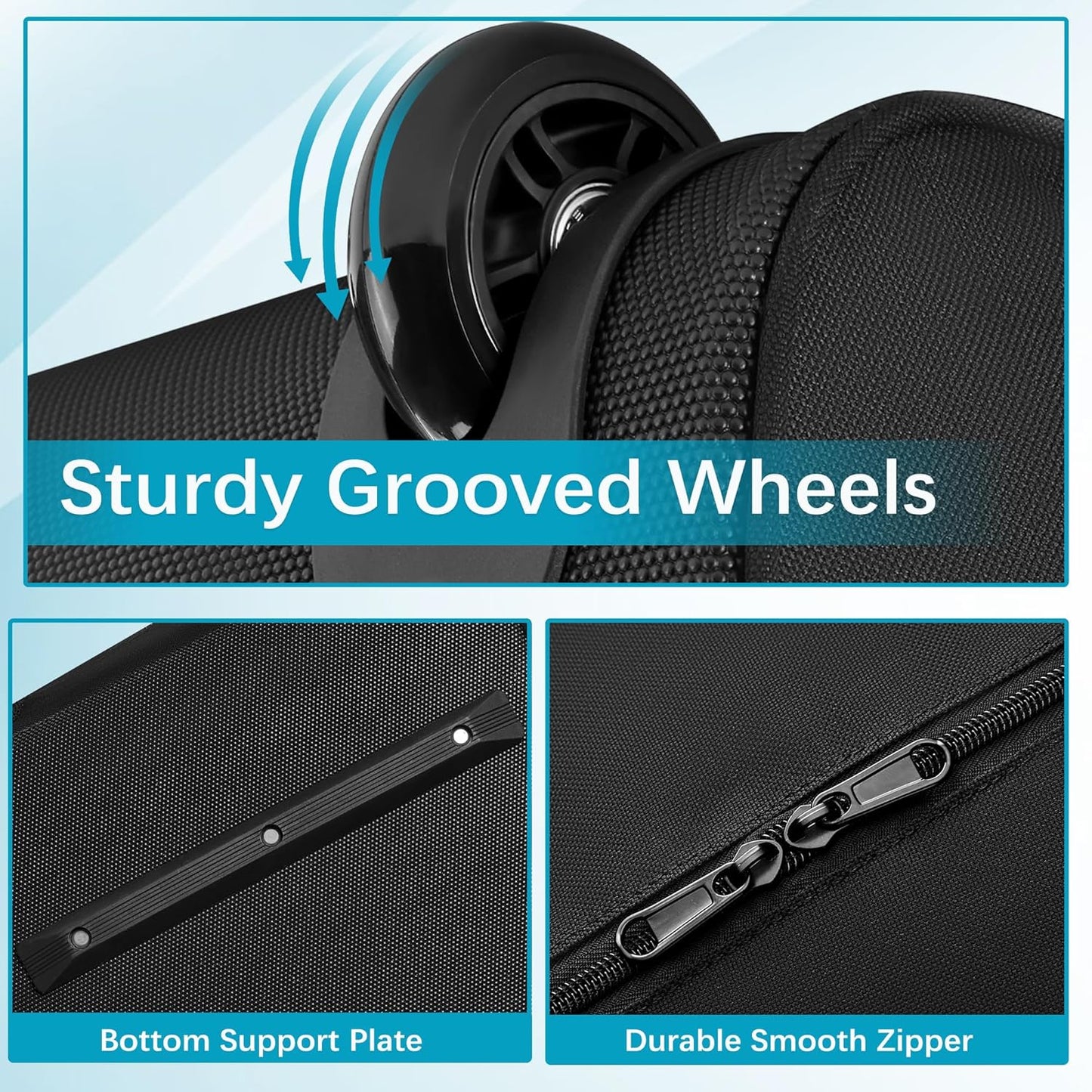 Himal Outdoors Soft-Sided Golf Travel Bag with Wheels - Heavy Duty 600D Polyester Oxford Wear-Resistant, Excellent Zipper Universal Size