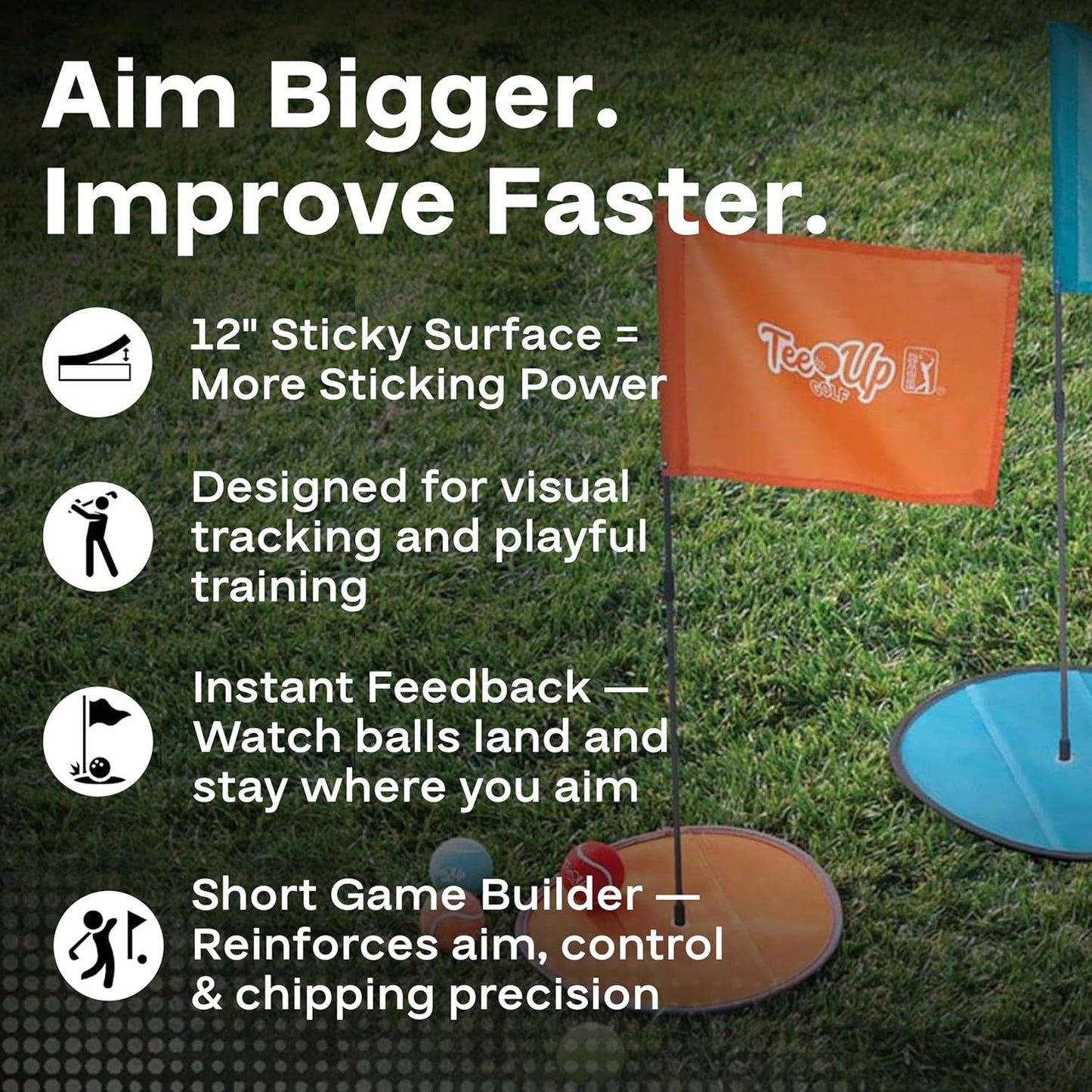 PGA Tour Golf Practice Aids by Golfgen: Premium Chipping Nets, Putting Rings, & Targets, Indoor & Outdoor Training, Improve Accuracy & Control, Master Putting and Chipping, Portable for On The Go