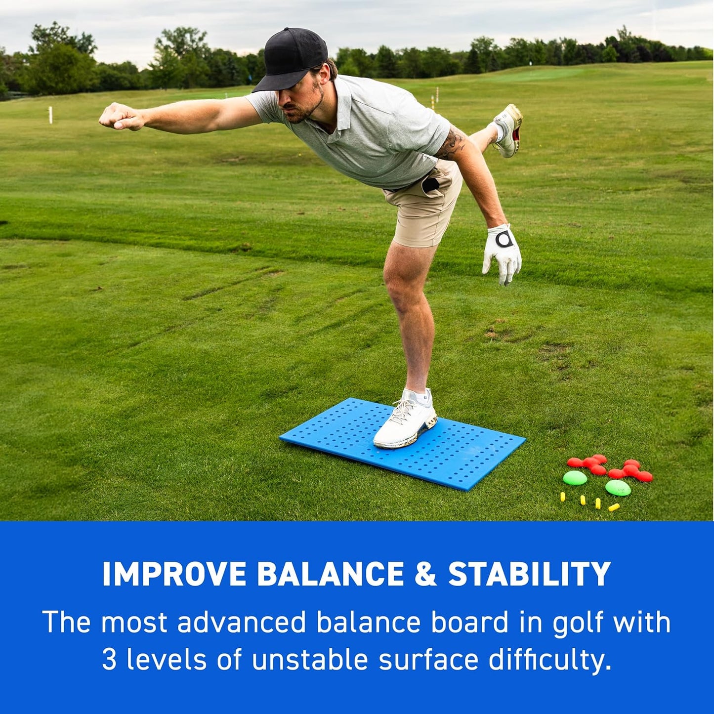 SuperSpeed Golf | Force Board Pro Pressure Board | Improve Weight Shift, Stability, Ground Reaction Forces | Used by Padraig Harrington | Includes App Training Protocols