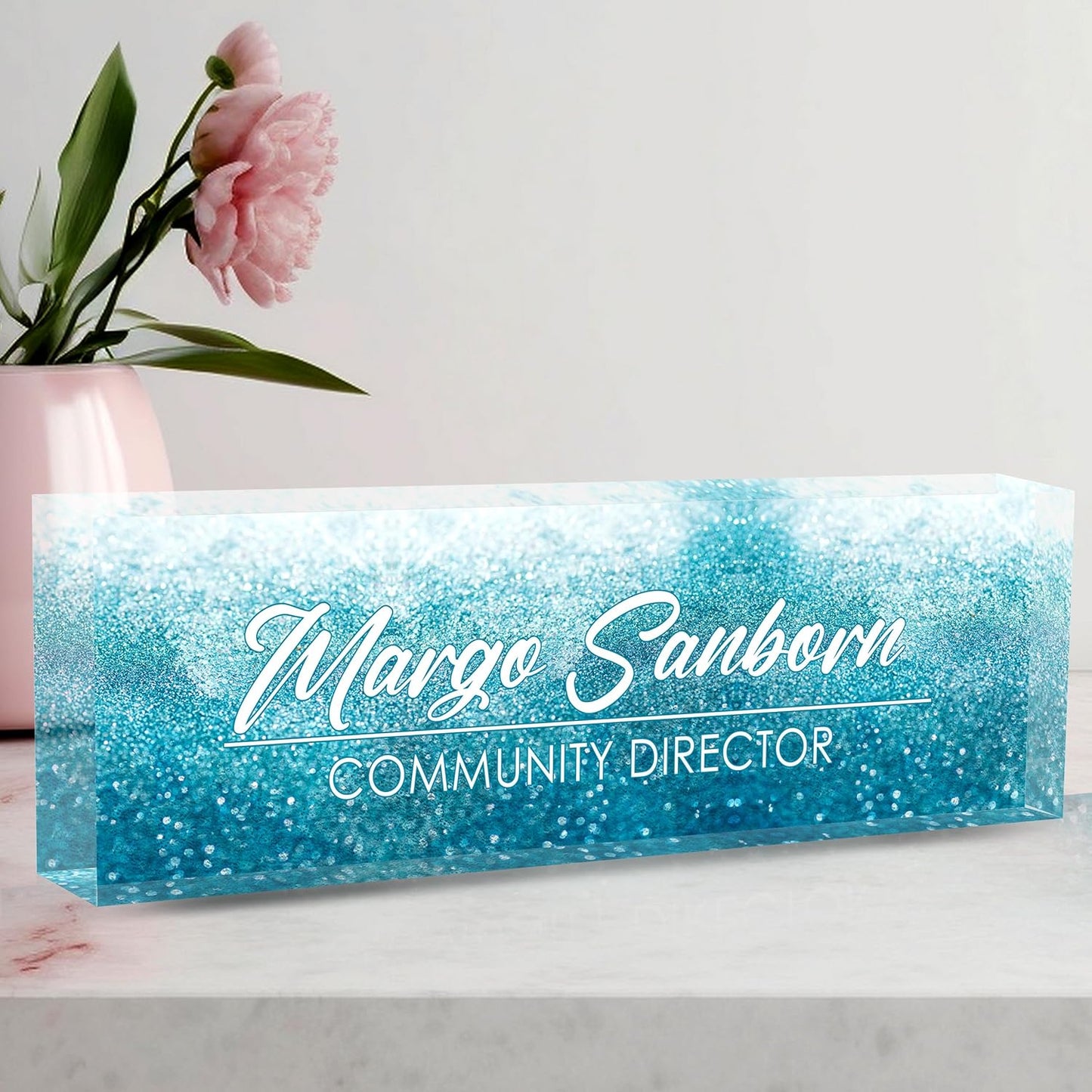 Desk Name Plate Personalized, Name Plate for Desk, Office Desk Decor for Women & Men, Custom Office Gifts for Boss, Manager, Teacher, Nurse, Doctor, Lawyer, Employee Appreciation Gifts