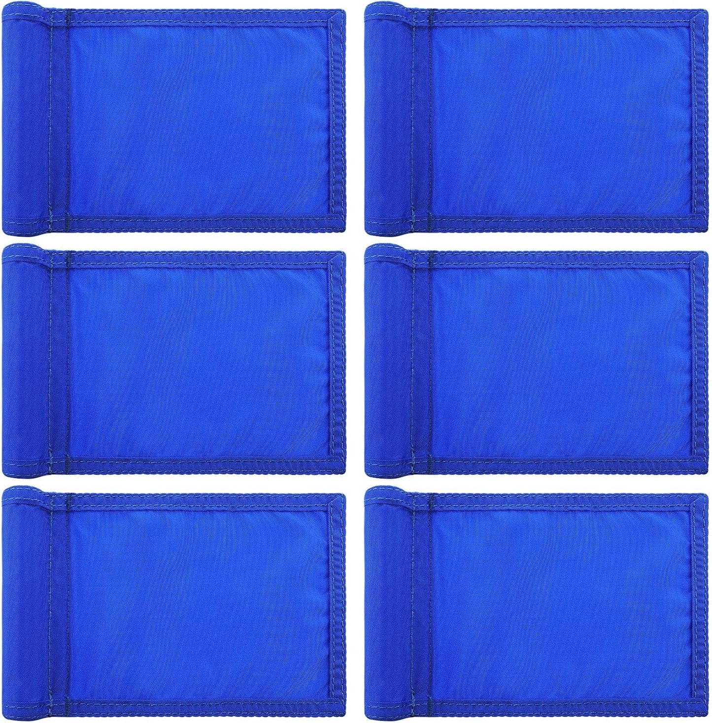 Oudain 6 Pcs Golf Target Flag with Tube Inserted Waterproof Putting Golf Flags 420D Nylon Mini Pin for Yard Indoor Outdoor Backyard Garden Portable, 8 x 6 Inch