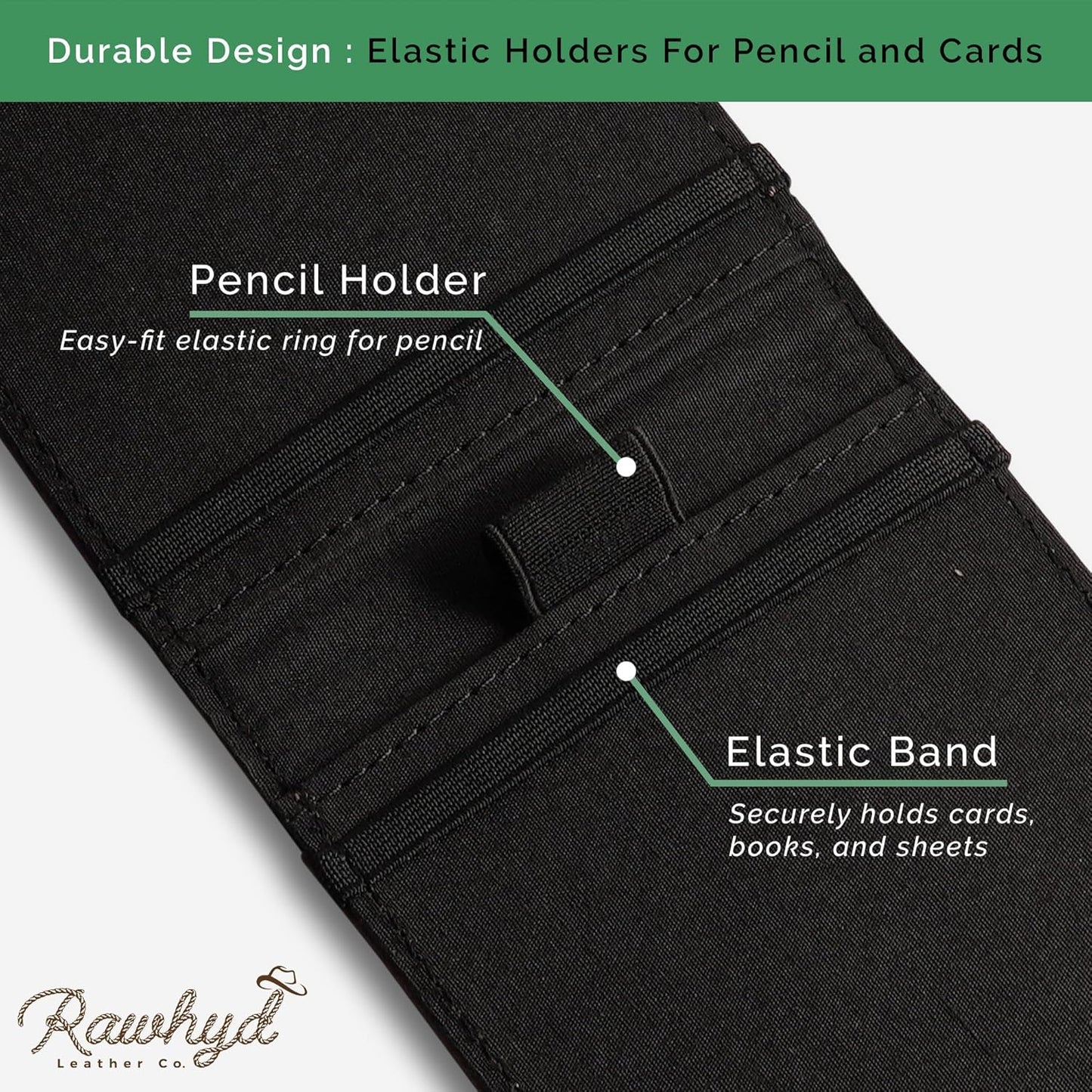 Refillable Golf Scorecard Holder–Full Grain Leather Golf Yardage Book Cover w/Golf Scorecard Book, Pencil Holder & Card Slot–Great Gift for Golfers-Unique Golf Gifts for Men & Women(Pen not included)