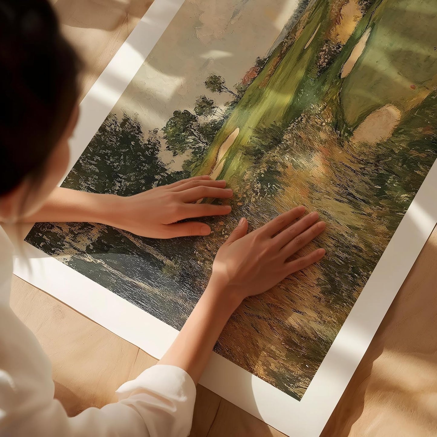 Vintage Golf Course Premium Giclee Fine Art Prints - Antique Style Golf Course Painting Posters, Golf Wall Art, Aesthetic Golfing Poster for Home Office Decor, Ready to Frame