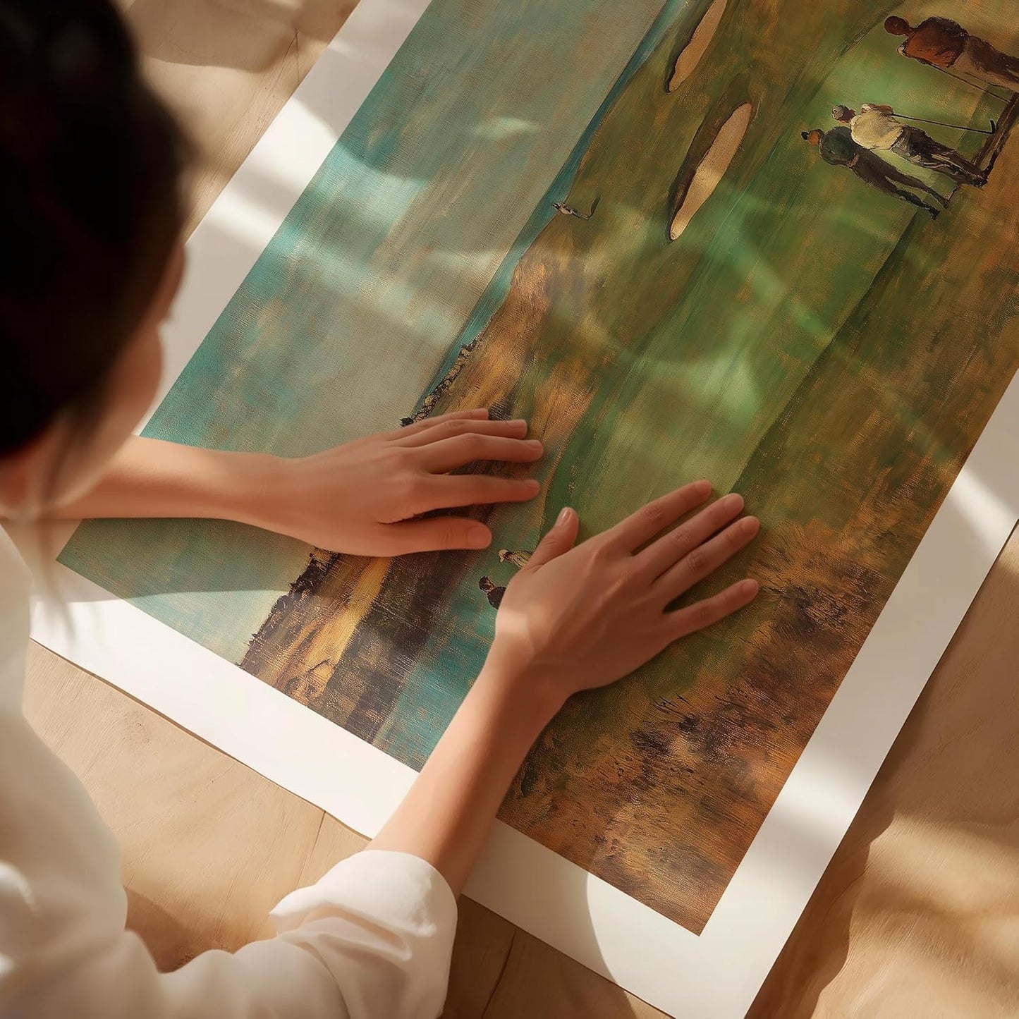 Vintage Golf Course Premium Giclee Fine Art Prints - Antique Style Golf Course Painting Posters, Golf Wall Art, Aesthetic Golfing Poster for Home Office Decor, Ready to Frame