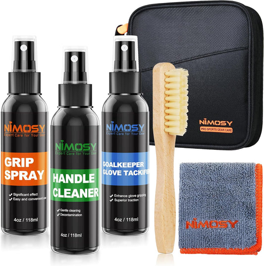 Pro Sport Grip Care Kit -Includes Grip Cleaner, Grip Spray and Goalkeeper Glove Tackfier, Grip Restore and Cleaner for Golf Football Shoes Baseball Tennis Pickleball Volleyball, Gifts for men