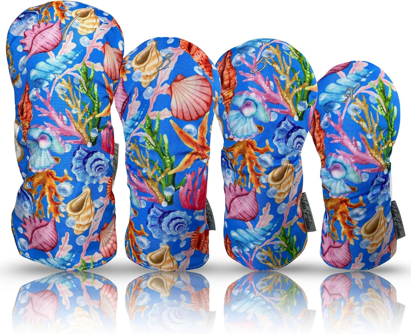 Taboo Fashions Resort Collection Golf Club Covers for Women - Numbered Golf Headcovers Set for Driver, Fairway and Hybrid Clubs - Weather Resistant, Pack of 4