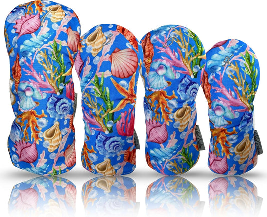 Taboo Fashions Resort Collection Golf Club Covers for Women - Numbered Golf Headcovers Set for Driver, Fairway and Hybrid Clubs - Weather Resistant, Pack of 4