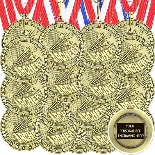 36 Pcs 2'' Gold Medals Bulk Volleyball Football Basketball Soccer Baseball Archery Dink Ball Cheer Track Bowling Awards Medals with Ribbons for Sports Participation Winner Gift