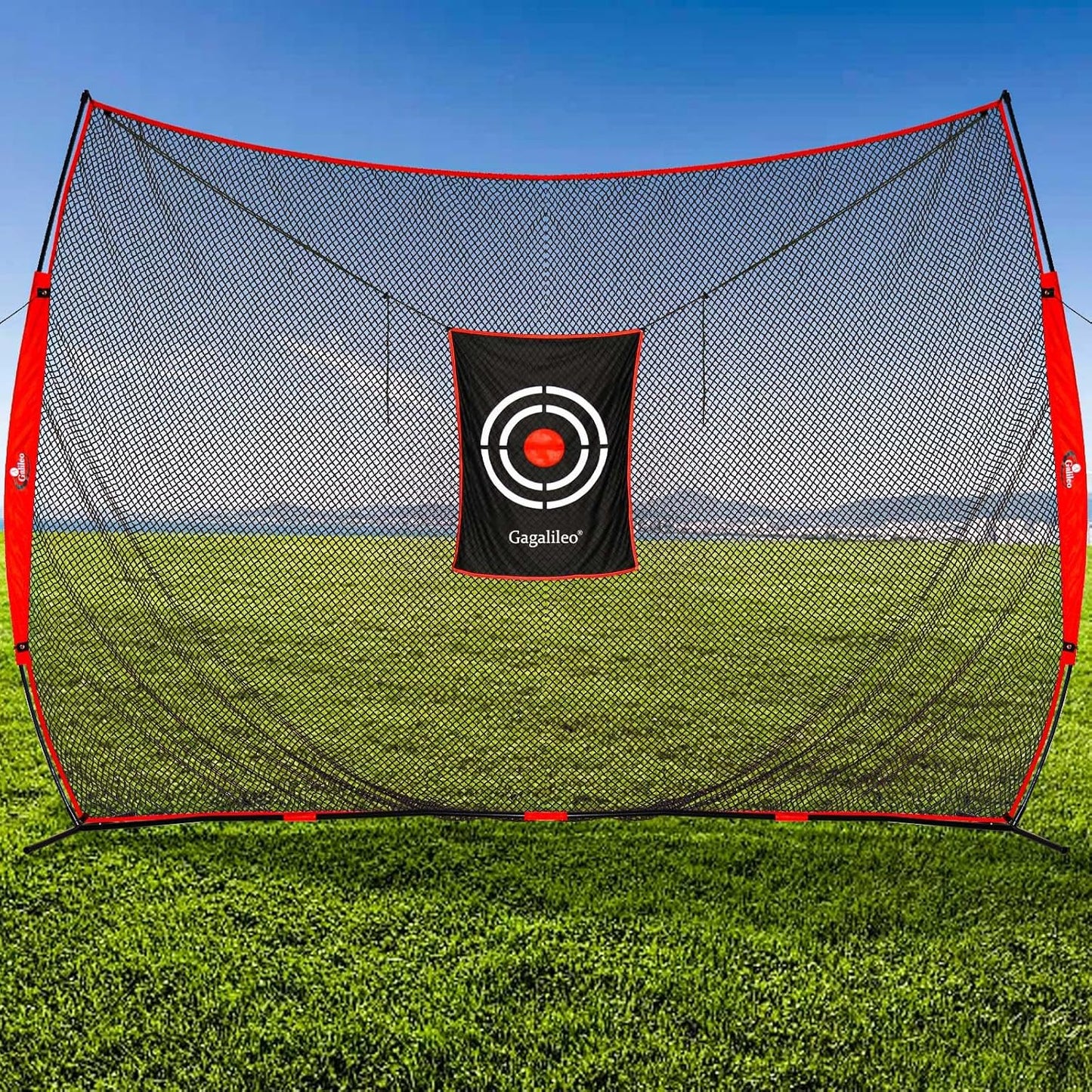 Gagalielo Golf Hitting Net with Target：Professional Heavy Duty Practice Net for Driver Swing Training Backyard Garage