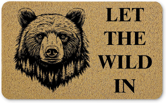 Rv Door Mat, Camper Door Mat, Camping Rug, Rv Rugs, Bear Gifts Doormat, Bear Rugs, 17x30 Inches
