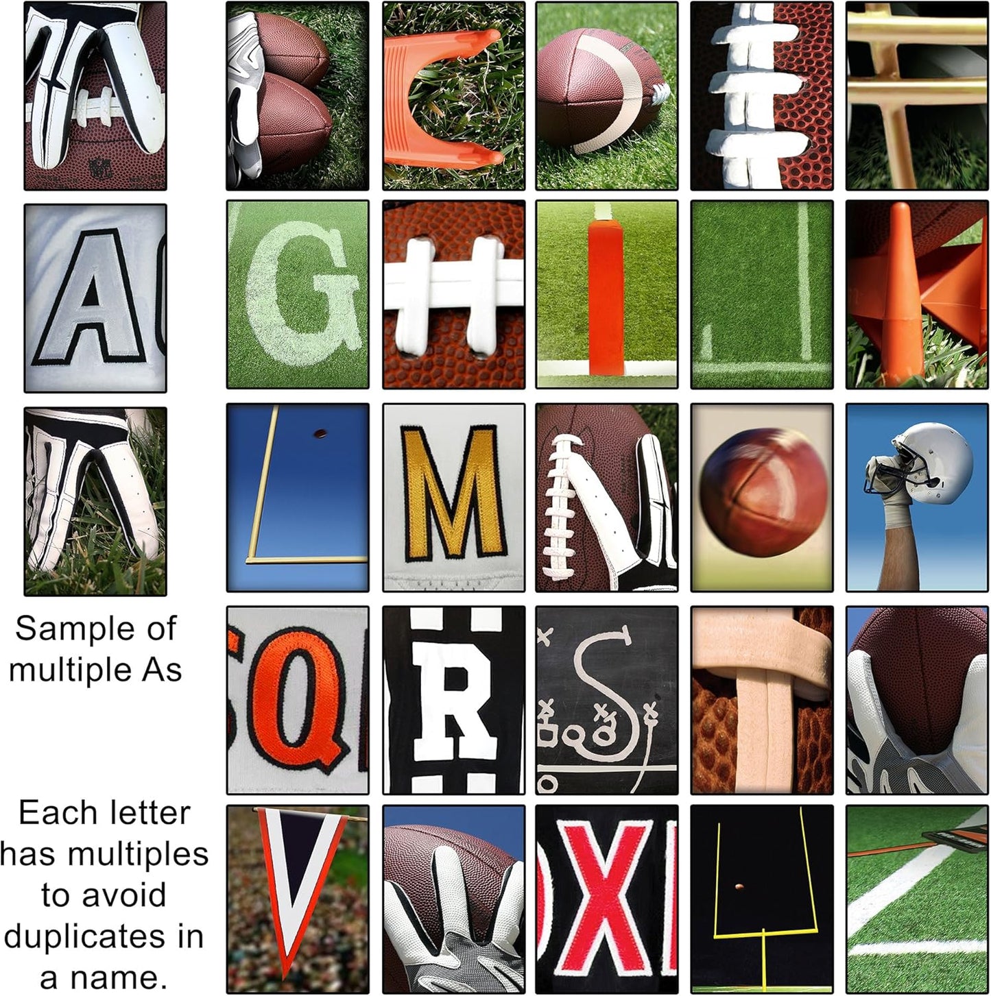 Personal-Prints FOOTBALL Personalized Décor or Gift for the Coach, Player or Fan |Customized Football Name Wall Art Gift (10"x30" Stretched Canvas)