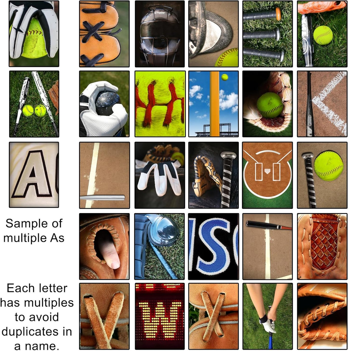 Personal-Prints SOFTBALL Personalized Décor or Gift for the Softballer, Softball Coach, or League | Customized Softball Name Wall Art Gift (6"x18" Stretched Canvas)