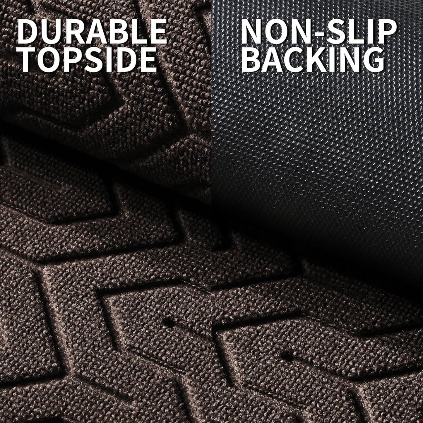 Yimobra Large Door Mat Outside Entrance 47x32, Waterproof Heavy Duty Outdoor Mats for Front Door, Non Slip Rubber Entry Mat for Garage Patio Indoor, Easy Clean, Brown