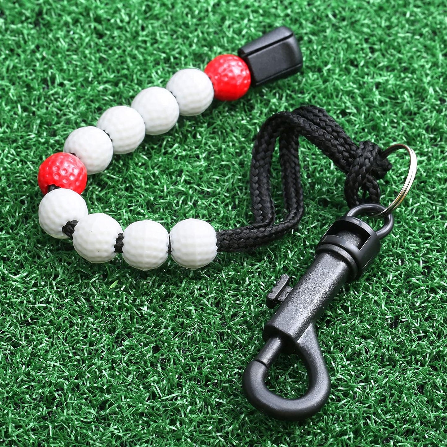 MUXSAM 1 Piece Golf Beads Score Counter with Clip, Golf Stroke Score Count Keeper Putting Score Counter for Referee Caddy Golfer