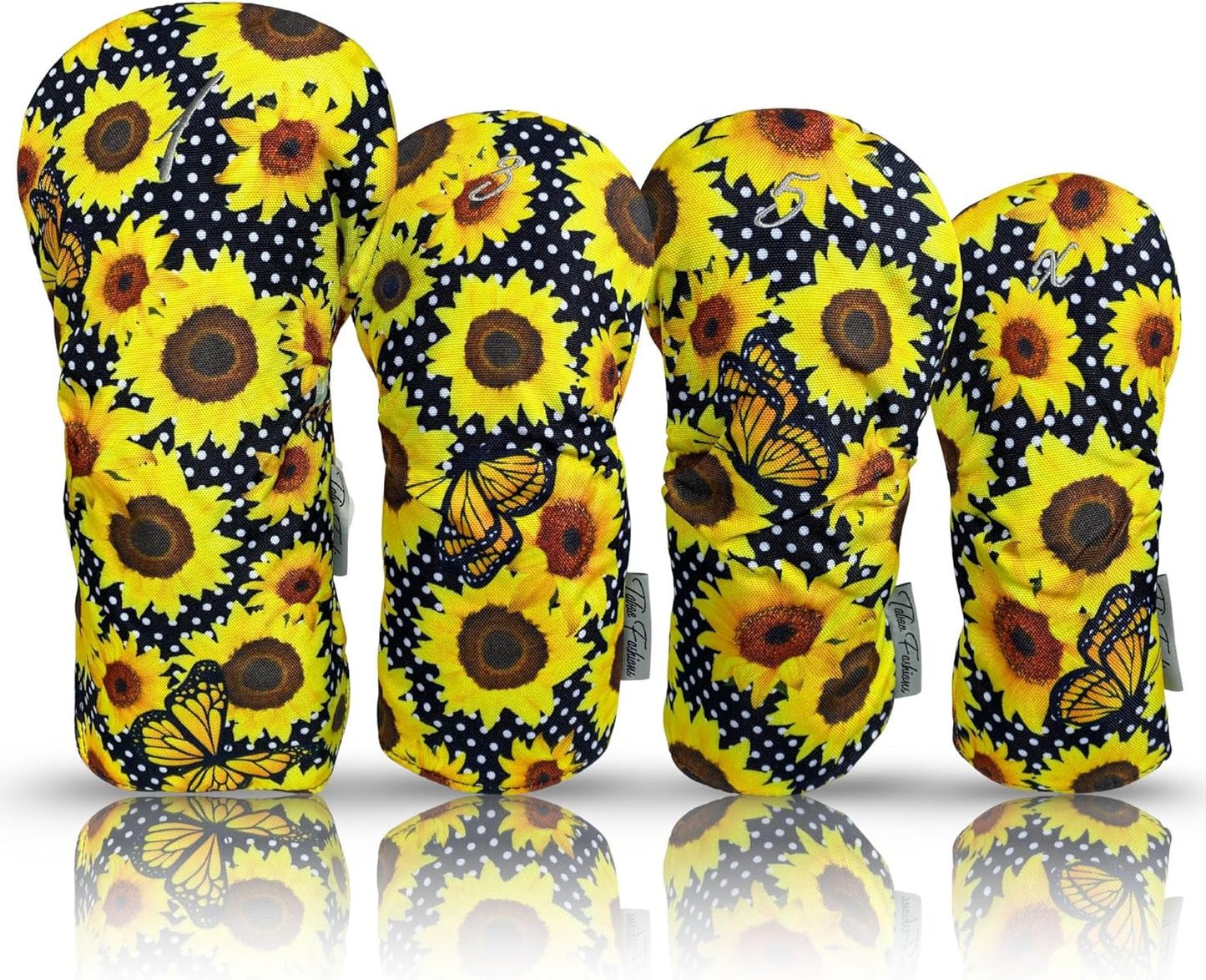 Taboo Fashions Resort Collection Golf Club Covers for Women - Numbered Golf Headcovers Set for Driver, Fairway and Hybrid Clubs - Weather Resistant, Pack of 4