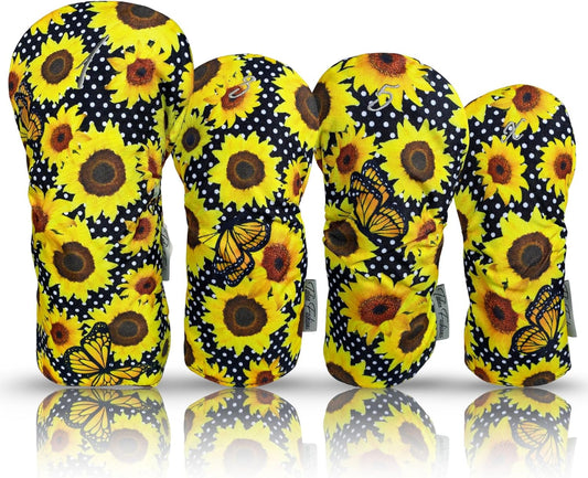 Taboo Fashions Resort Collection Golf Club Covers for Women - Numbered Golf Headcovers Set for Driver, Fairway and Hybrid Clubs - Weather Resistant, Pack of 4