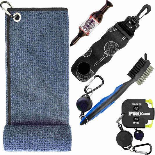 Golf Club Cleaning Kit 5-in-1 Golf Accessories Kits Must Have Golf Accessories Best Golf Club Gifts for Men Women