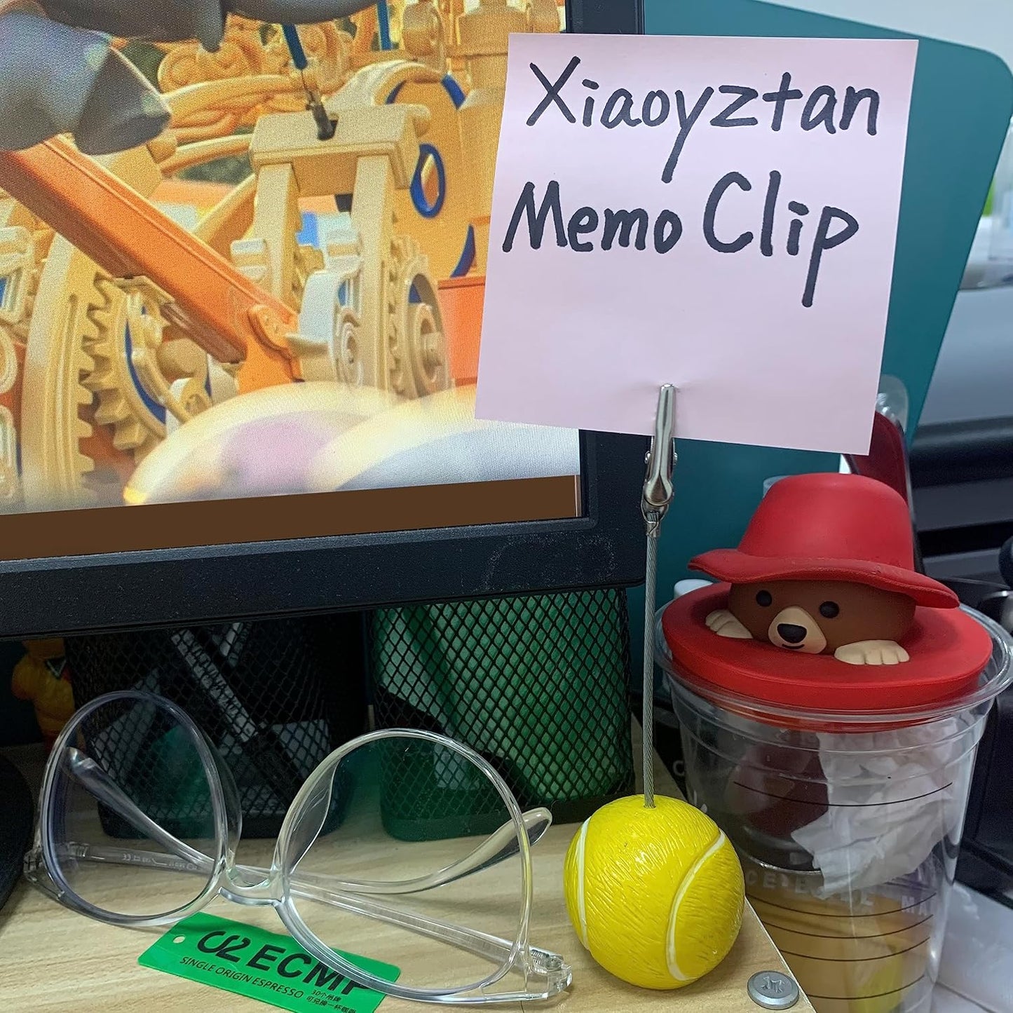 Xiaoyztan Tennis Clip for Table, Place Card Stand Holder, 5 Inch Height Memo Clip, Number Card Holder, Name Card Table Stand Decorations for Home Office Desk Sports Party Wedding Ceremony, 5 Pcs