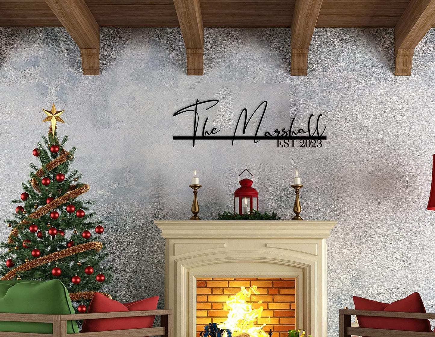 Personalized Family Name Sign, Metal Last Name, Family Established Sign