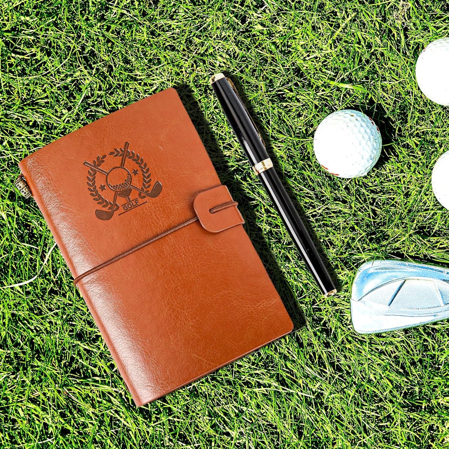 Leather Golf Log Book Golf Score Book Pocket Golf Journal for Men Golf Notebook Golf scorecard Book for Men Women Golfers Sports and Outdoor Golf Club Accessories 3.94 x 5.91inch