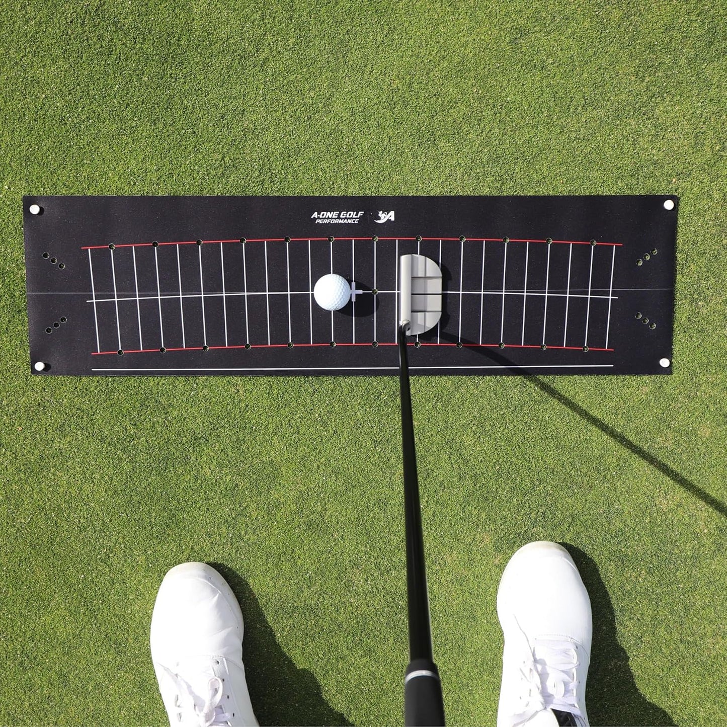 Golf Putting Practice Training aid,Perfect Perfect Practice Golf Putting mat, Tour aim Golf Alignment Golf Training aid, Putting Golf Set with Putting arc