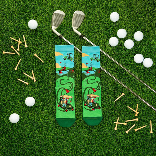 Lavley Funny Golf Socks - Fun gift for golfers - Unisex one size fits most - Great for birthdays or stocking stuffers
