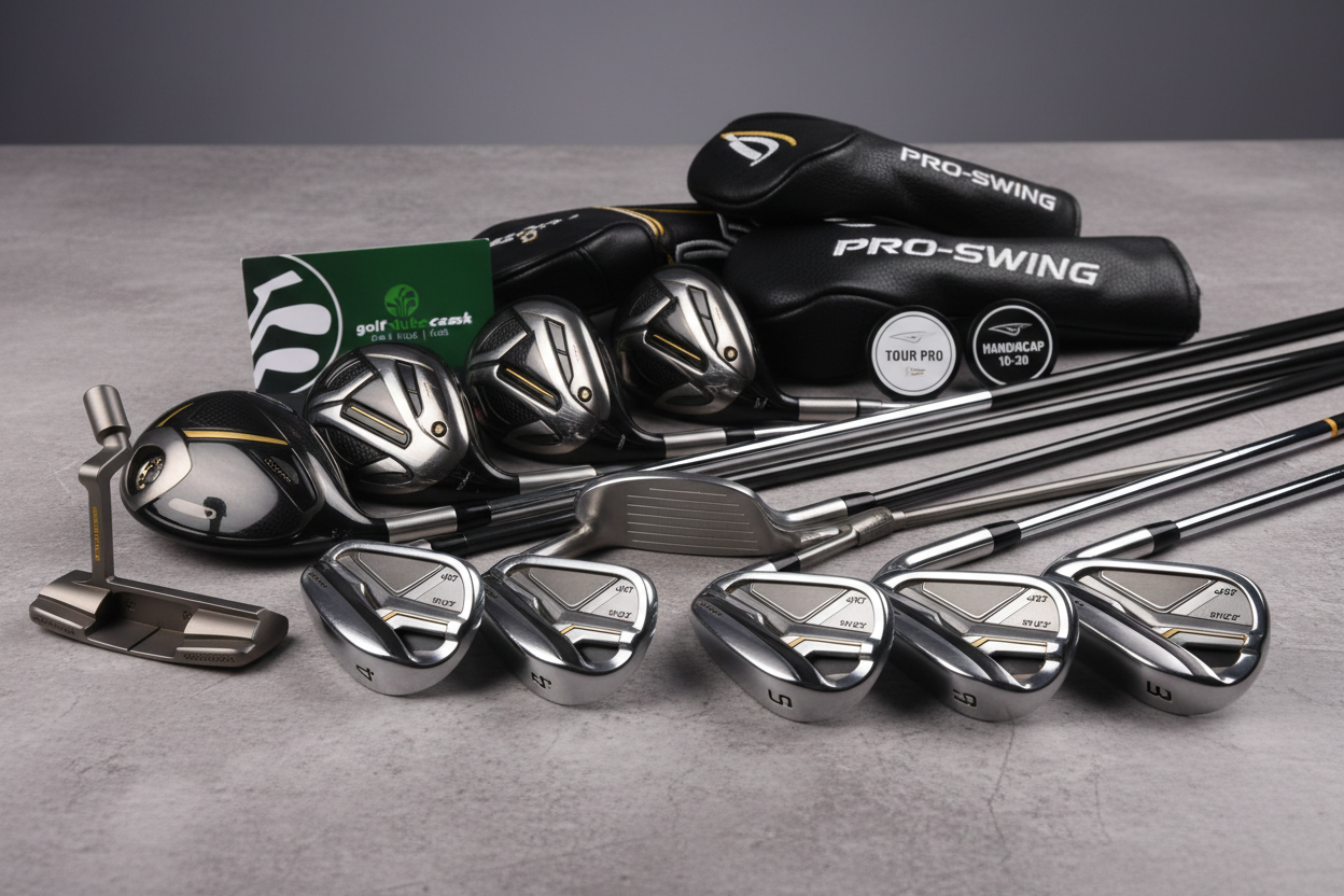 Golf Clubs & Sets: Find the perfect clubs tailored for your skill level and style. (make it real photo)